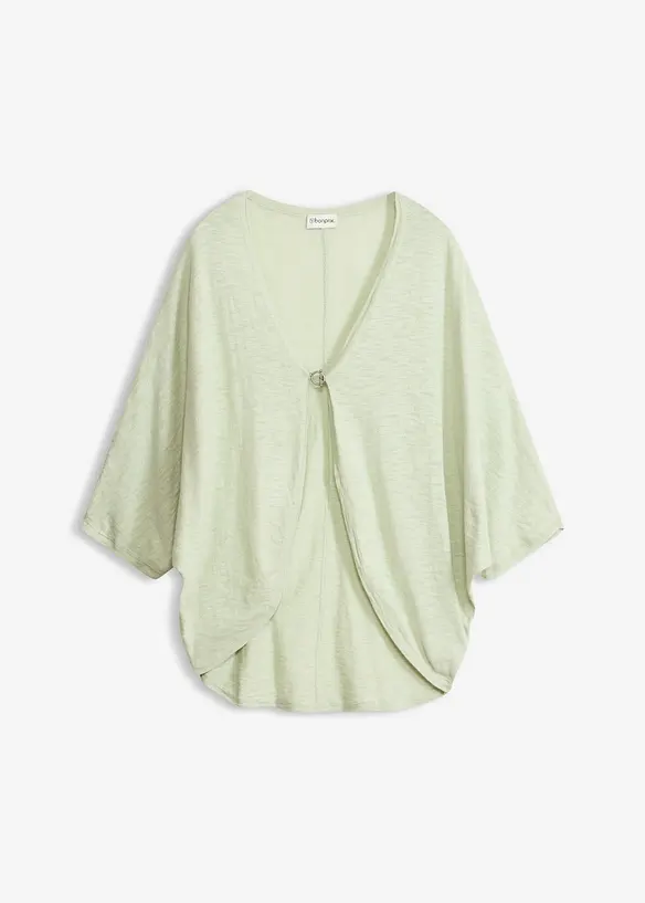 Finstrikket cardigan i 100% bomull, bonprix