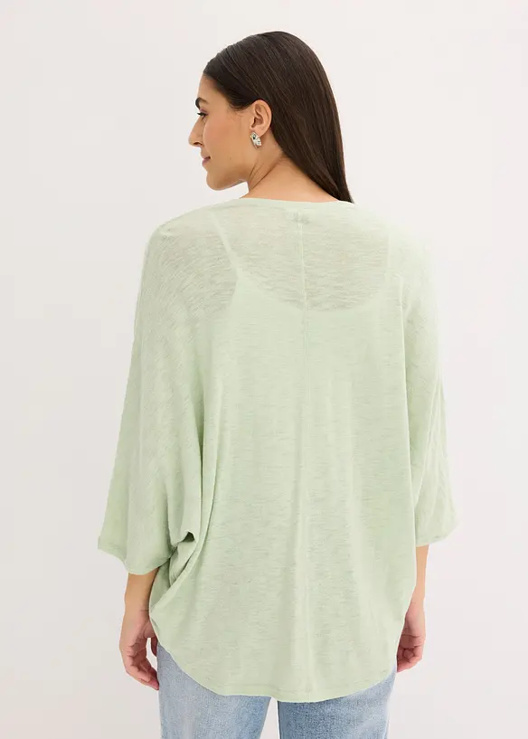 Finstrikket cardigan i 100% bomull, bonprix