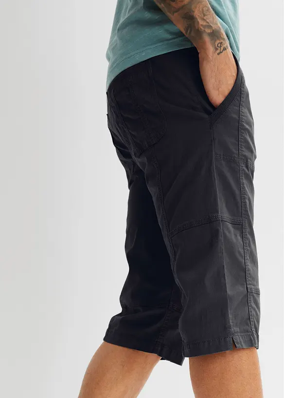 Lang bermudashorts med elastisk linning, Regular fit, bonprix