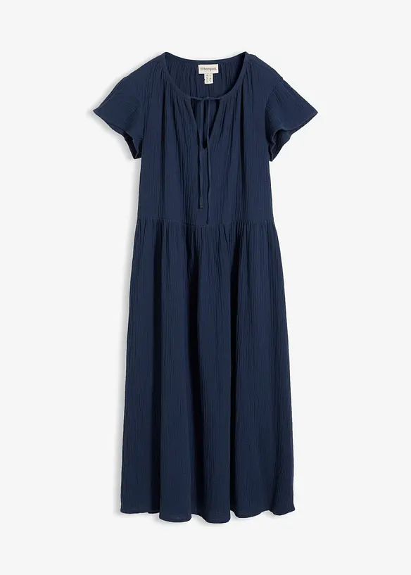 Kjole i myk musselin, bonprix