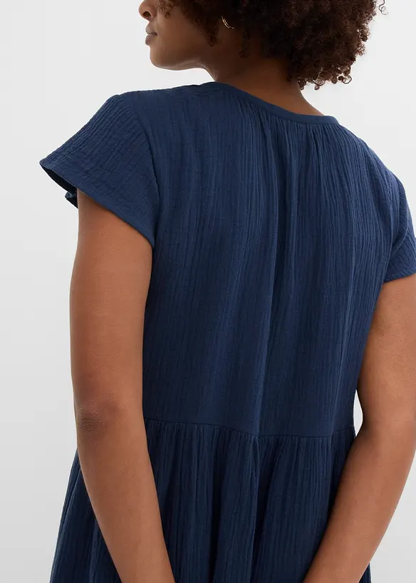 Kjole i myk musselin, bonprix