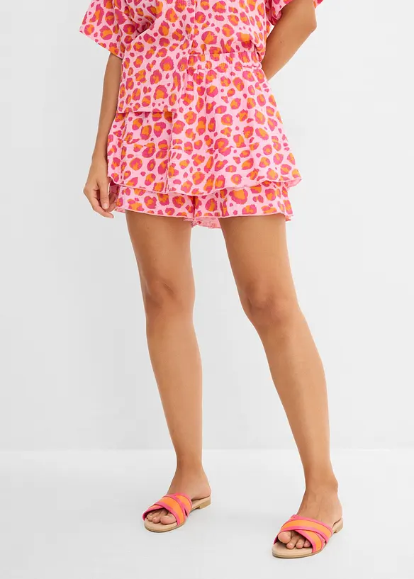Shorts med skj&oslash;rt i luftig musselin, bonprix