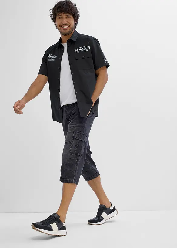 Regular Fit 3/4-cargojeans, Straight, bonprix