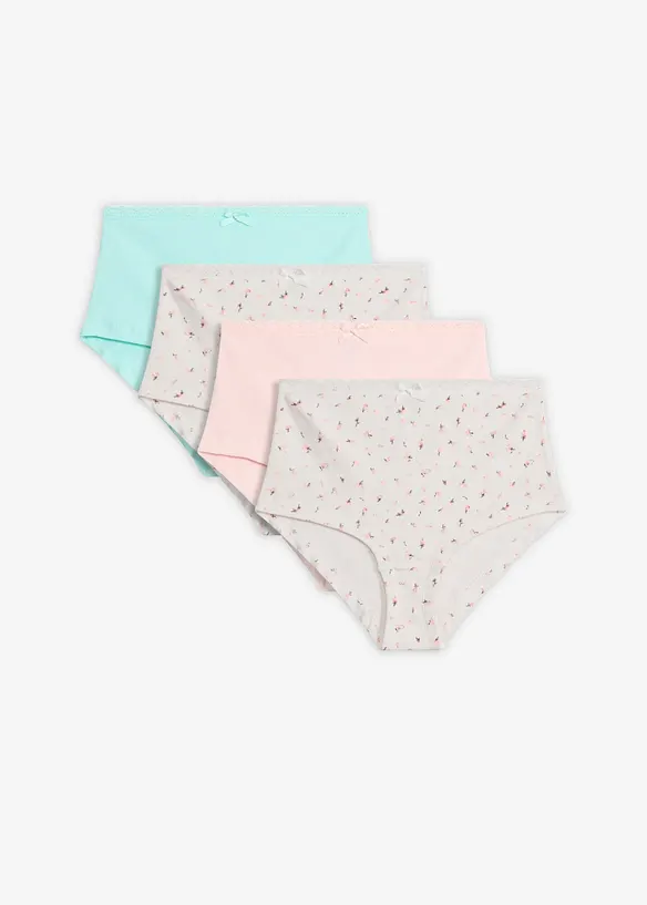 Maxipanty av myk ribbet bomull (4-pack), bonprix