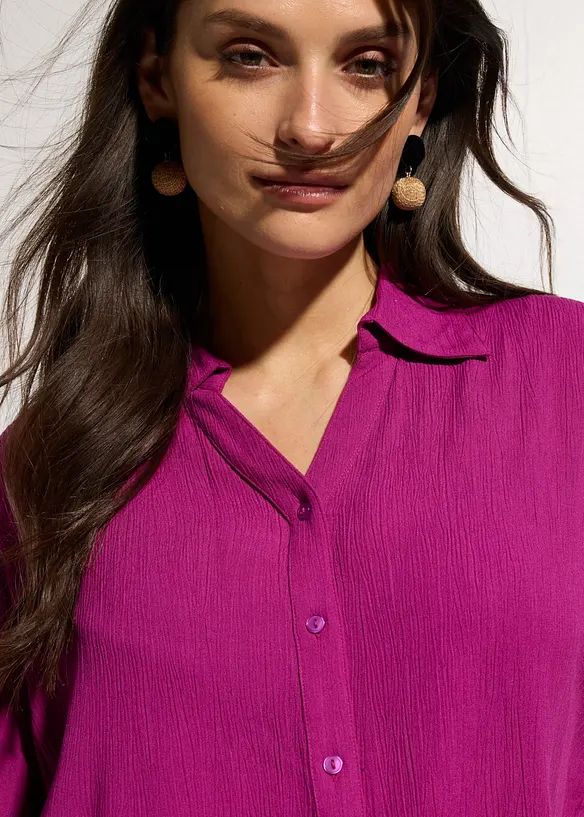 Kort strandbluse i lett viskose, bonprix
