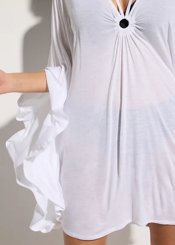 Transparent strandtunika i viskose, bonprix