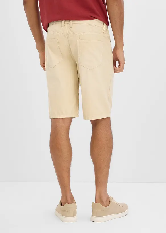 Bermudashorts i farget, lett denim med stretchlinning, Regular fit, bonprix