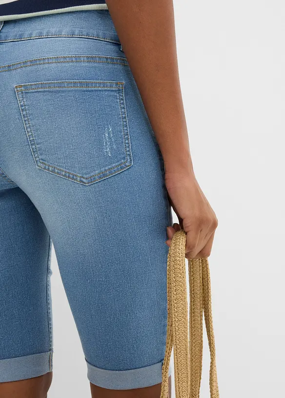 Bermudashorts i denim Mid Waist, bonprix