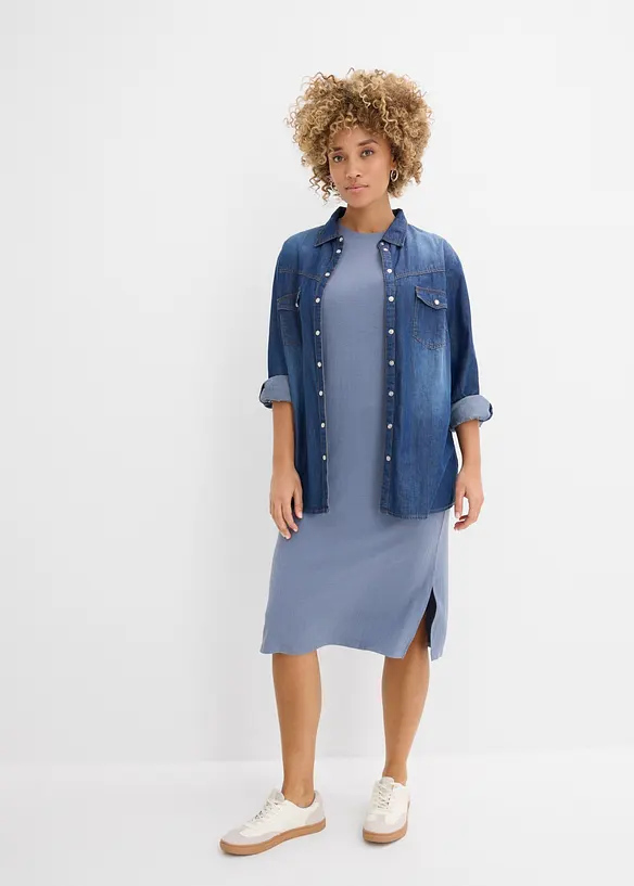 Jerseykjole i viskoseblanding, bonprix