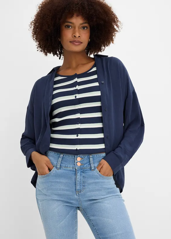 Bermudashorts i denim Mid Waist, bonprix