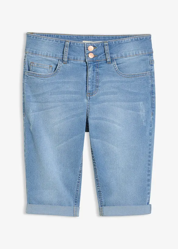 Bermudashorts i denim Mid Waist, bonprix
