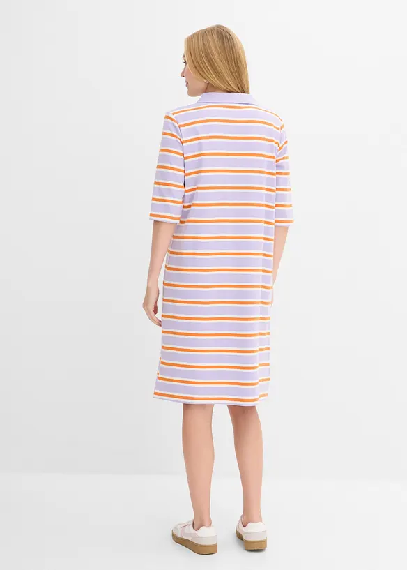 Knelang kjole med polokrage, bonprix