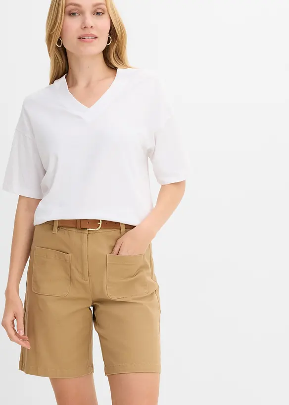 Bermudashorts i bomullsblanding, bonprix