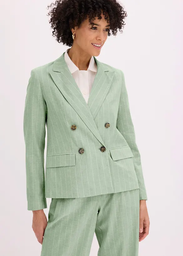 Blazer med lin, bonprix