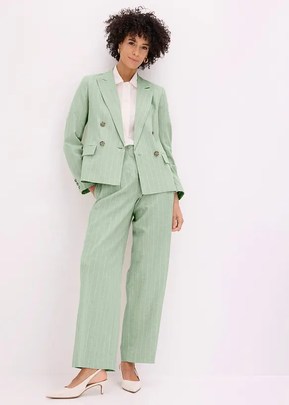 Blazer med lin, bonprix