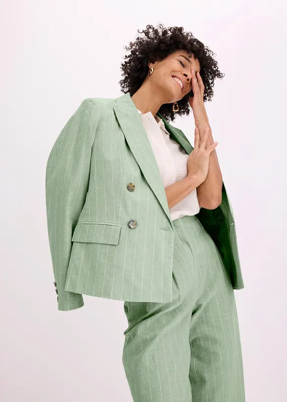 Blazer med lin, bonprix