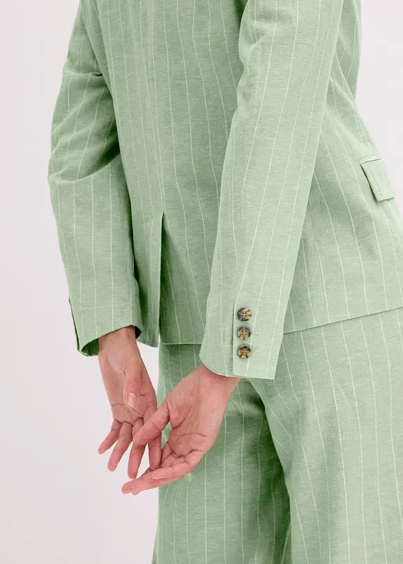 Blazer med lin, bonprix