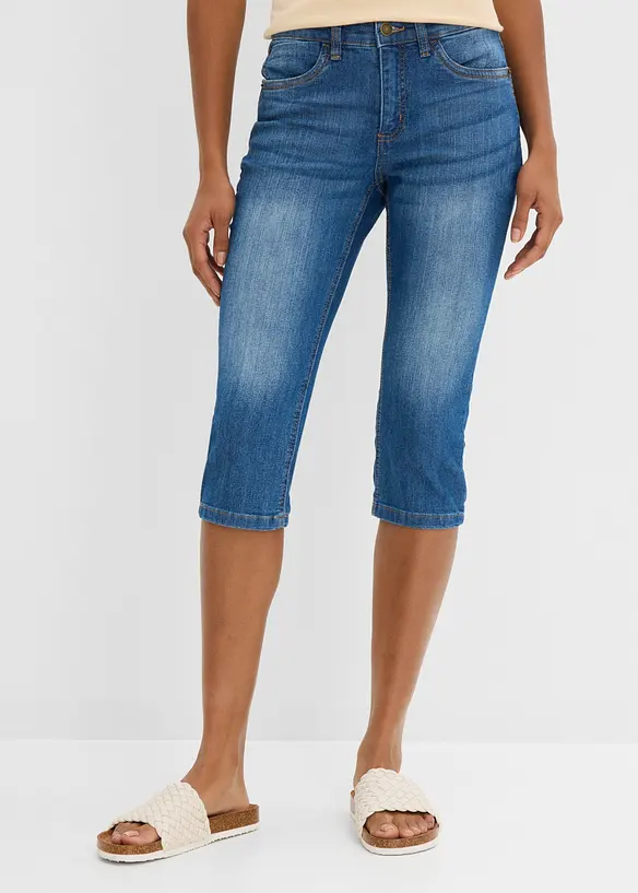 Slim Fit-caprijeans, Mid Waist, bonprix