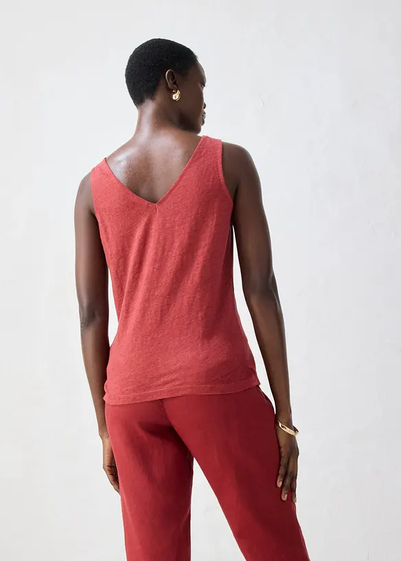 Singlet i 100% lin, bonprix