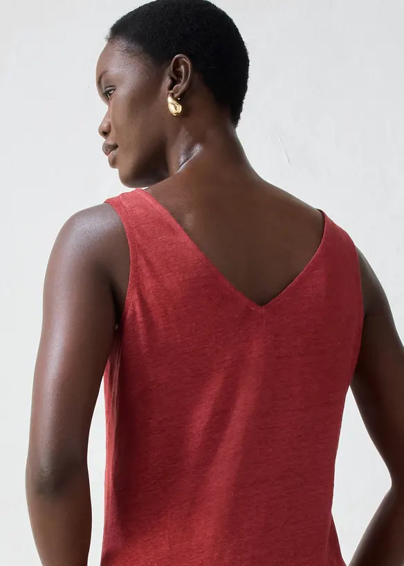 Singlet i 100% lin, bonprix