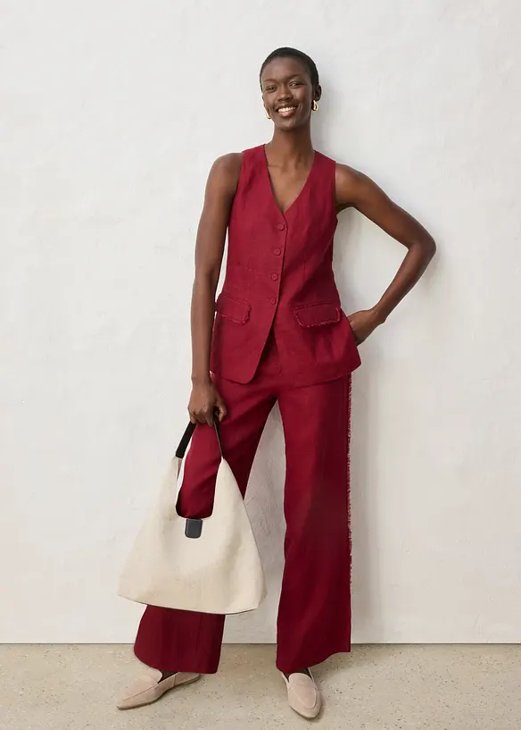 Dressvest i 100% lin, bonprix