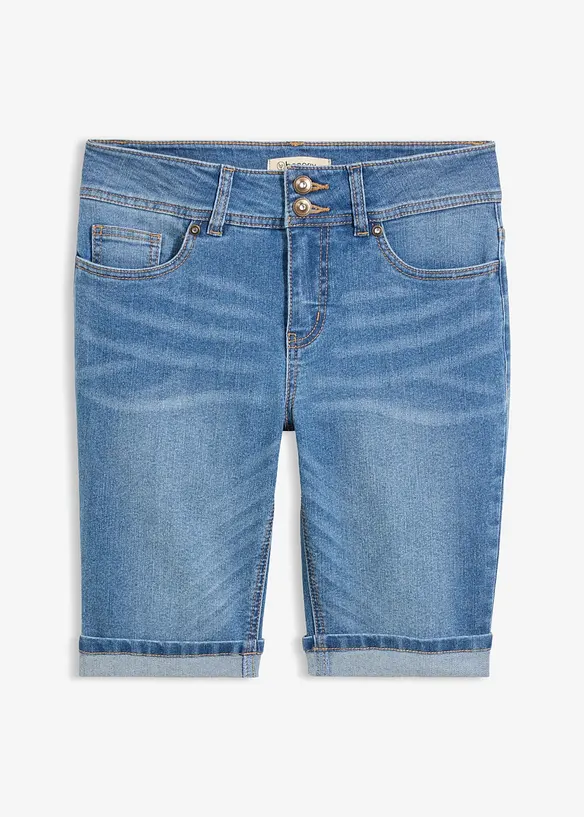 Bermudashorts i denim Mid Waist, bonprix