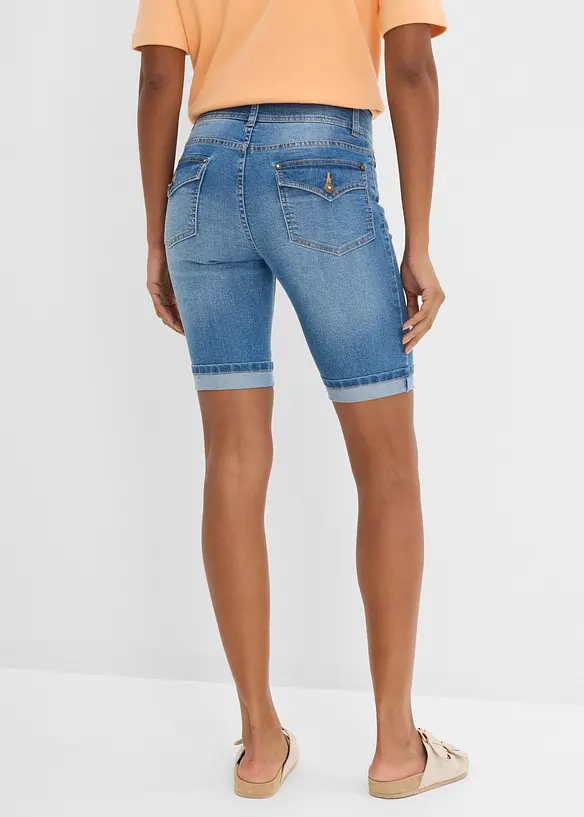 Bermudashorts i denim Mid Waist, bonprix