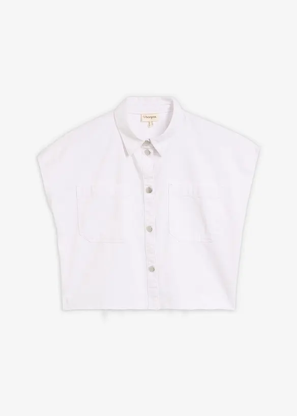 Kort, boxy skjorte i denim, bonprix