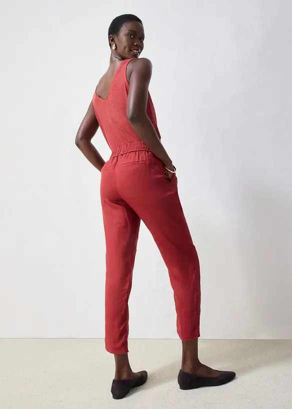 Pull on-bukse i 100% lin, bonprix