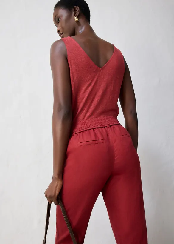 Pull on-bukse i 100% lin, bonprix