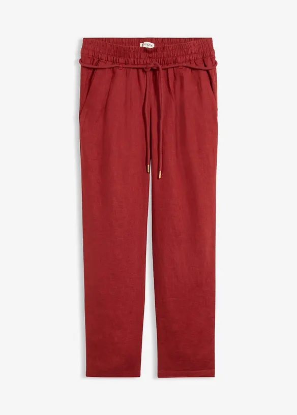 Pull on-bukse i 100% lin, bonprix