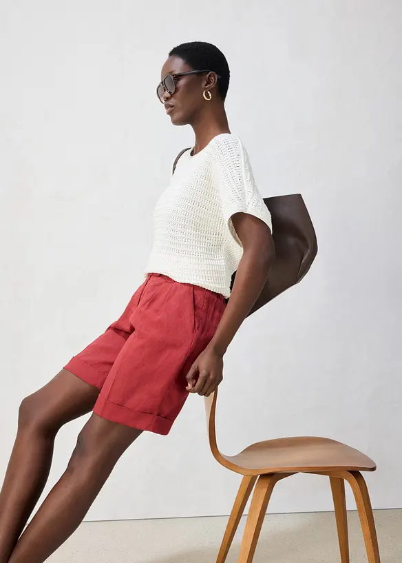Bermudashorts i 100% lin, bonprix
