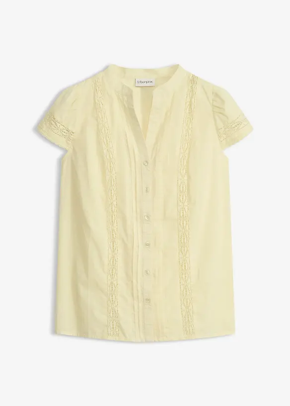 Ermel&oslash;s bluse i 100% bomull, bonprix