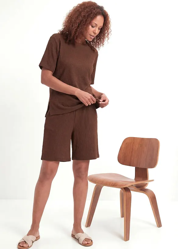 Topp i lett strukturert krepp, bonprix