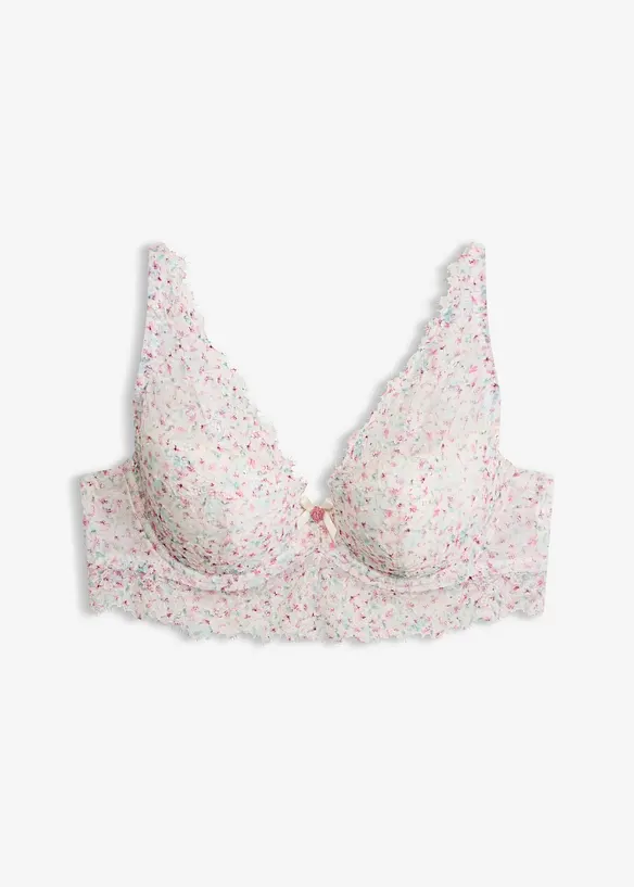 Padded-BH med blomsterm&oslash;nstret blonde, bonprix