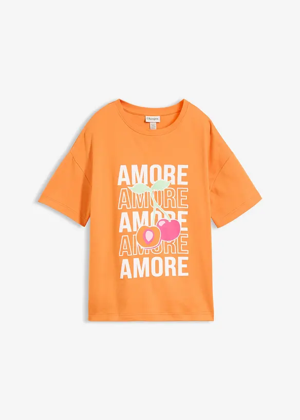 Oversized topp i 100% &oslash;kologisk bomull, bonprix