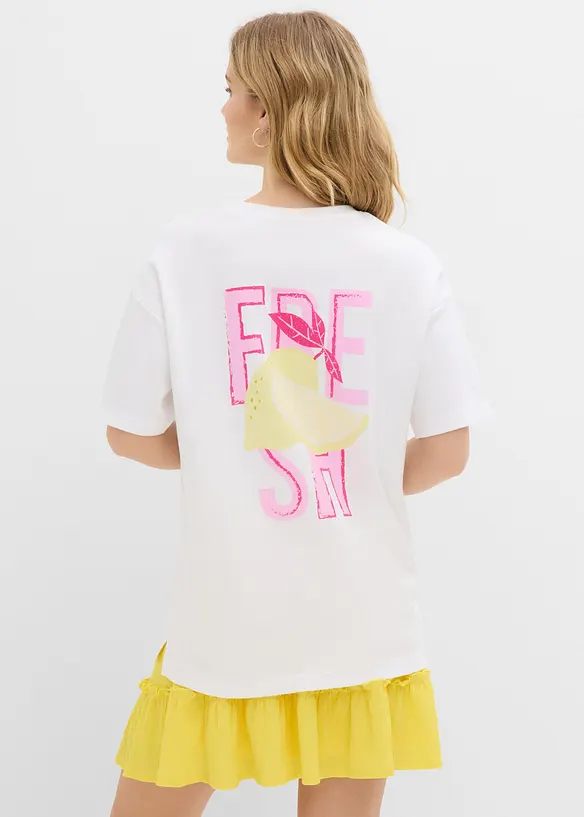 Oversized topp i 100% &oslash;kologisk bomull, bonprix