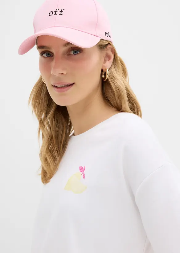 Oversized topp i 100% &oslash;kologisk bomull, bonprix
