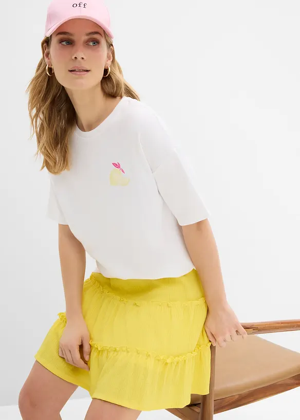 Oversized topp i 100% &oslash;kologisk bomull, bonprix