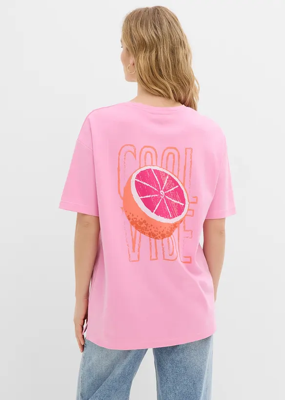 Oversized topp i 100% &oslash;kologisk bomull, bonprix