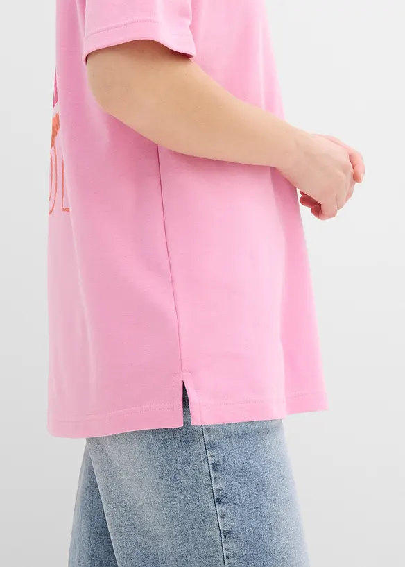 Oversized topp i 100% &oslash;kologisk bomull, bonprix