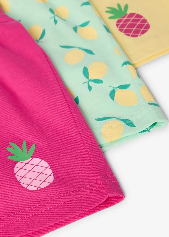 Jerseyshorts i 100% &oslash;kologisk bomull (3-pack), bonprix