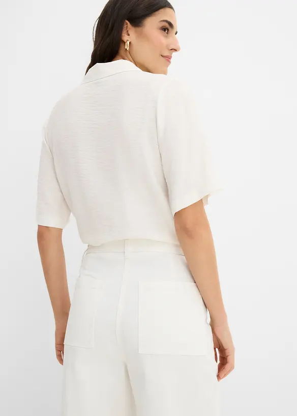 Twillbukse med broderi, bonprix
