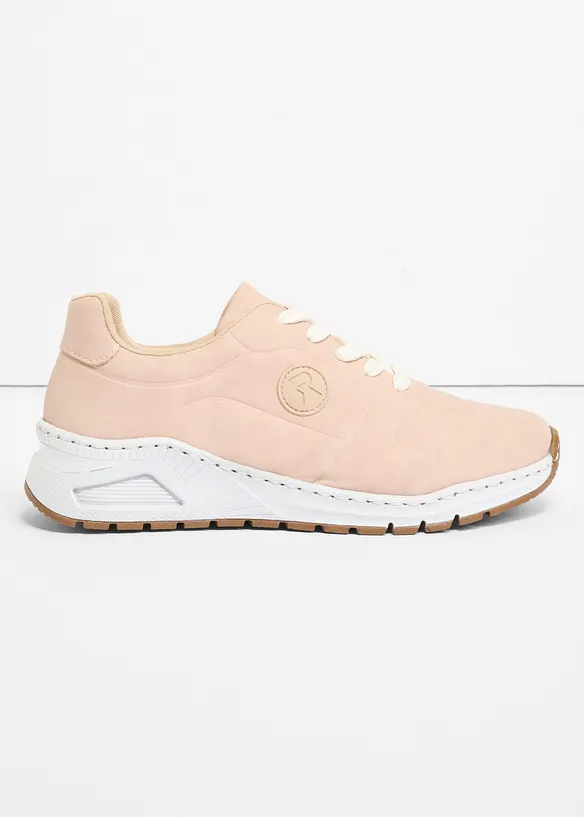 Komfort-sneakers med polstret inners&aring;le fra Rieker, Rieker