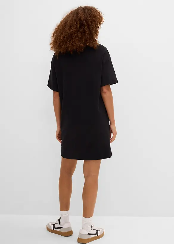 T-shirt kjole med V-utringning, oversized (2-pack), bonprix