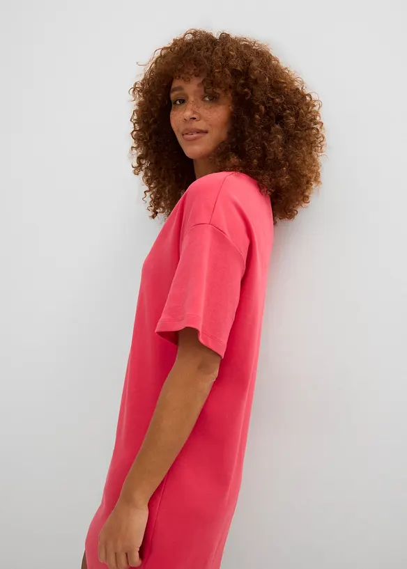 T-shirt kjole med V-utringning, oversized (2-pack), bonprix