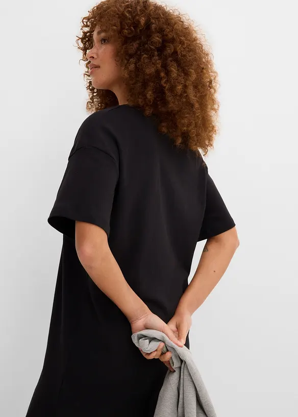 T-shirt kjole med V-utringning, oversized (2-pack), bonprix