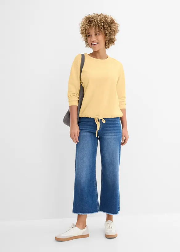 Sweatshirt med &oslash;kologisk bomull, bonprix