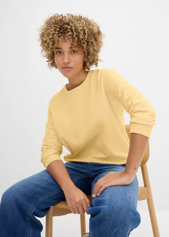 Sweatshirt med &oslash;kologisk bomull, bonprix