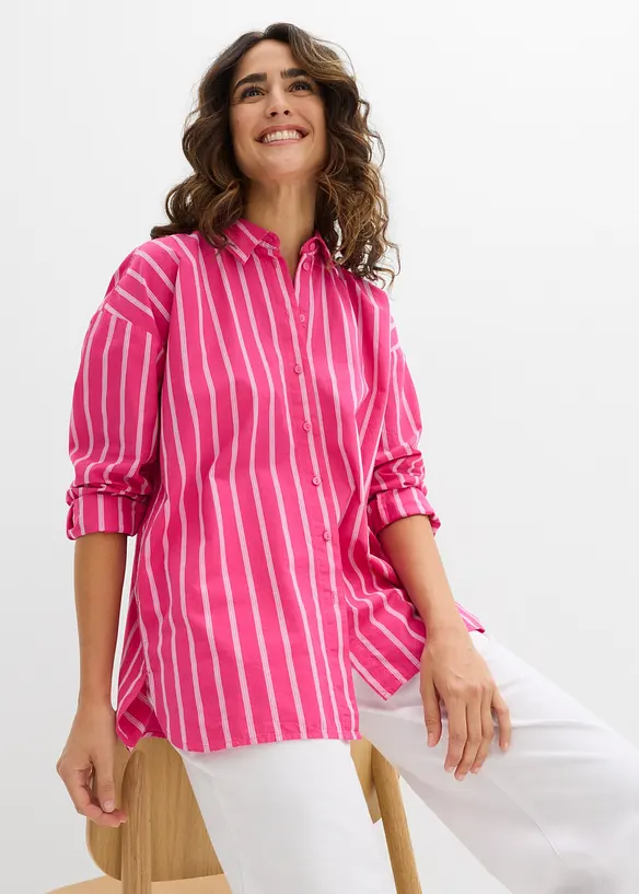 Oversized skjorte i 100% bomull, bonprix